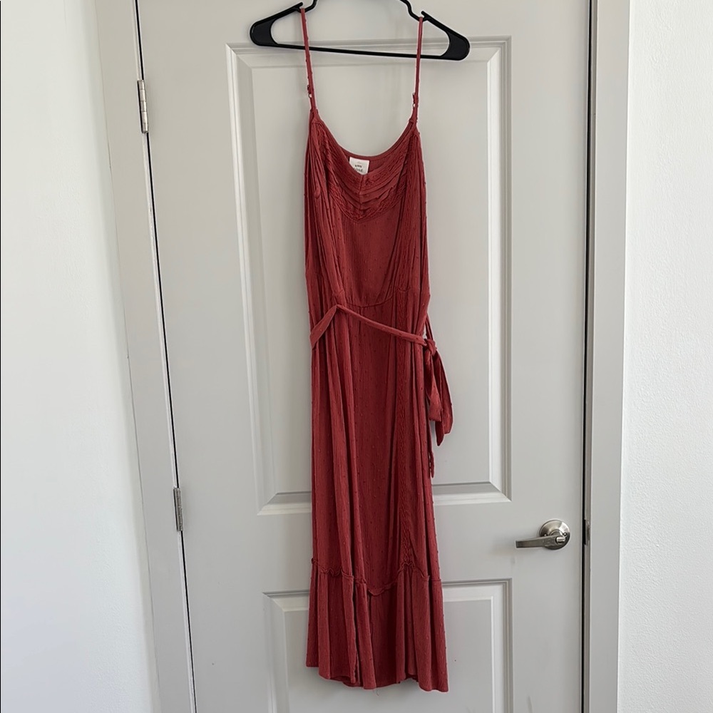 Knox Rose Red Pleated Sundress Maxi